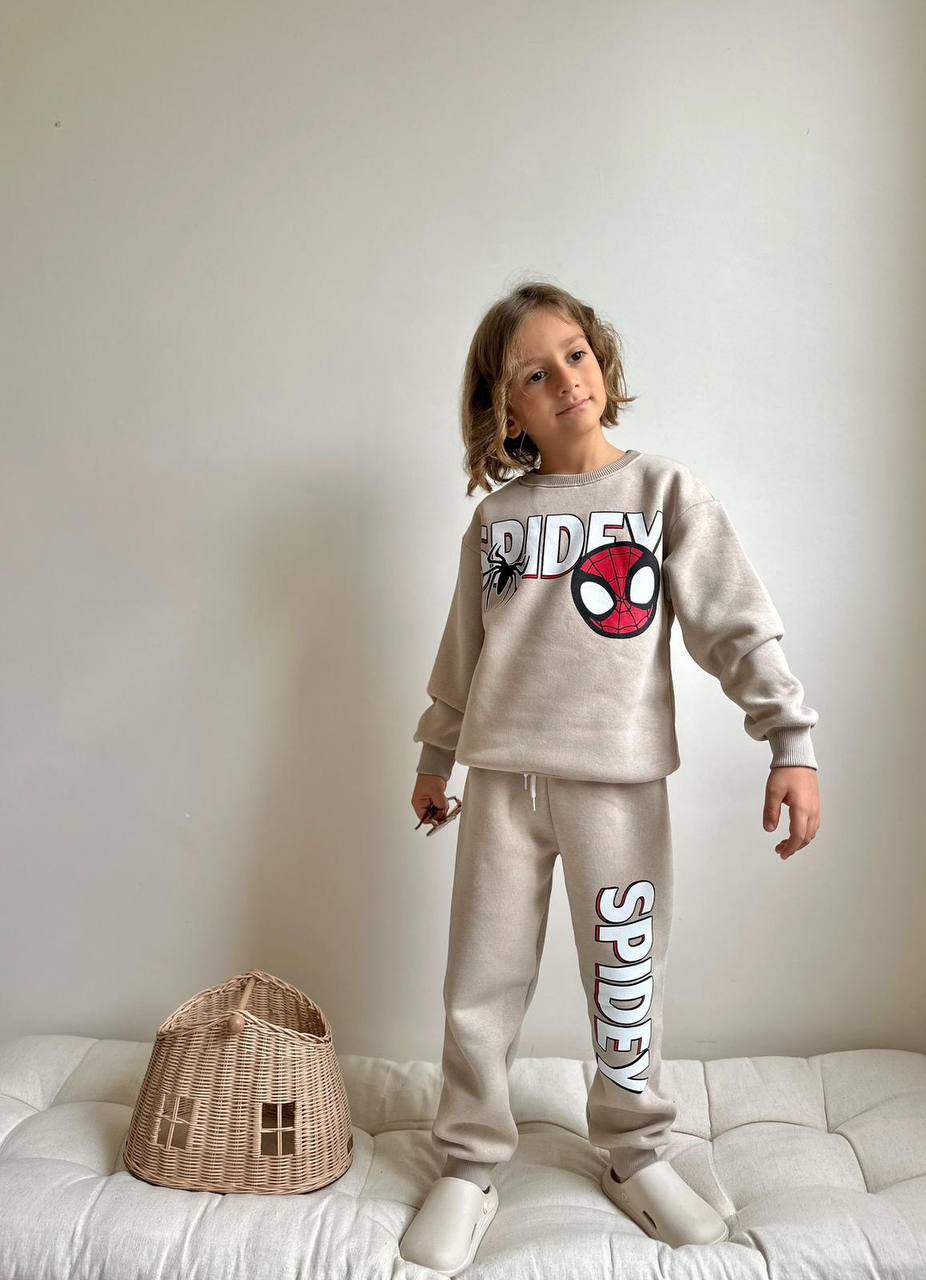 Spidey nude- fleece set