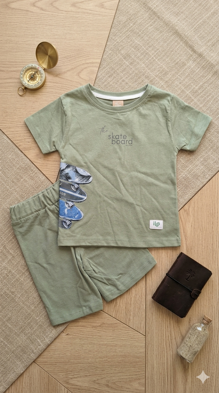 Dino Green - Cotton Set