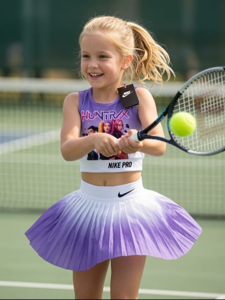 White kpop tennis set