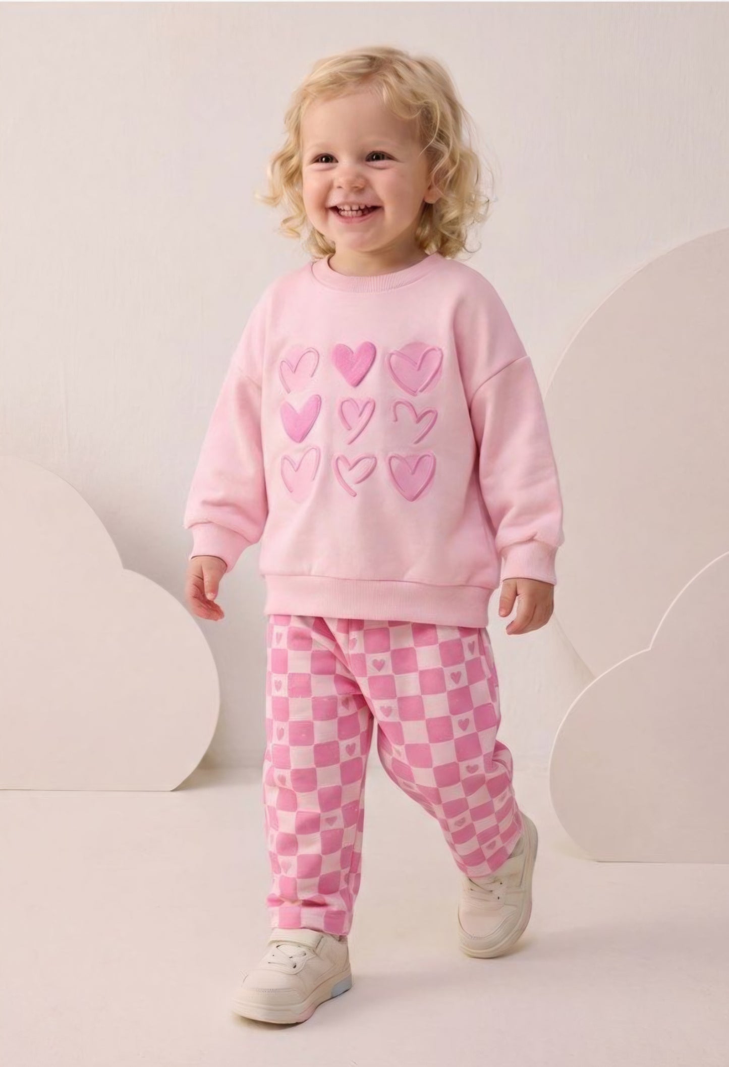 Pinky hearts - cotton set