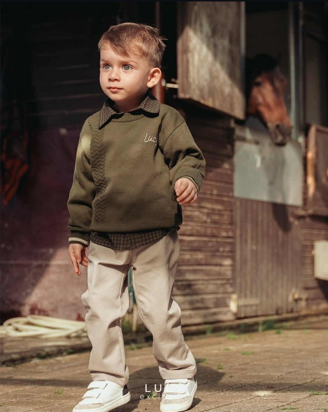 Lucy set dark khaki & jeans