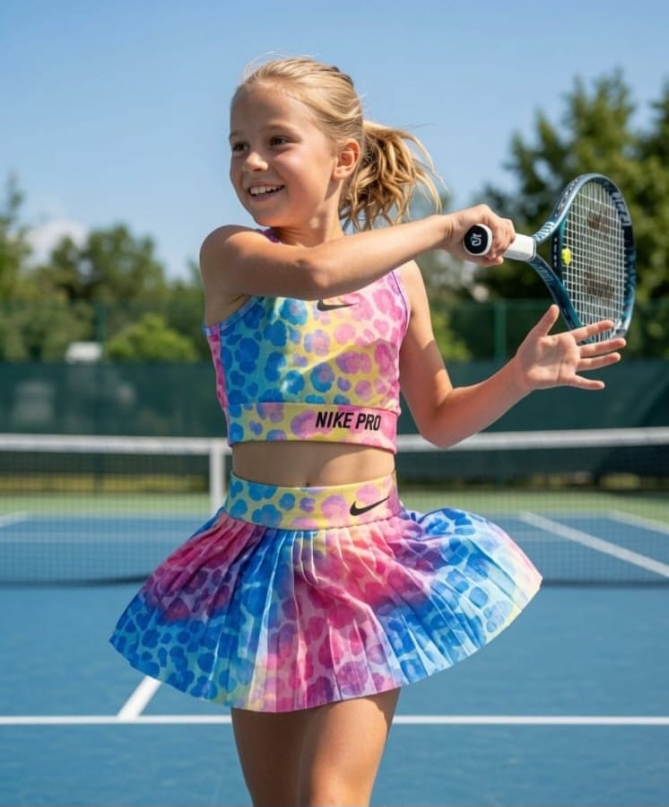 Rainbow tiger tennis set