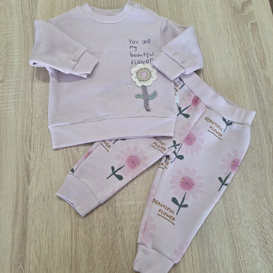 Iggy flowe set pink fleece