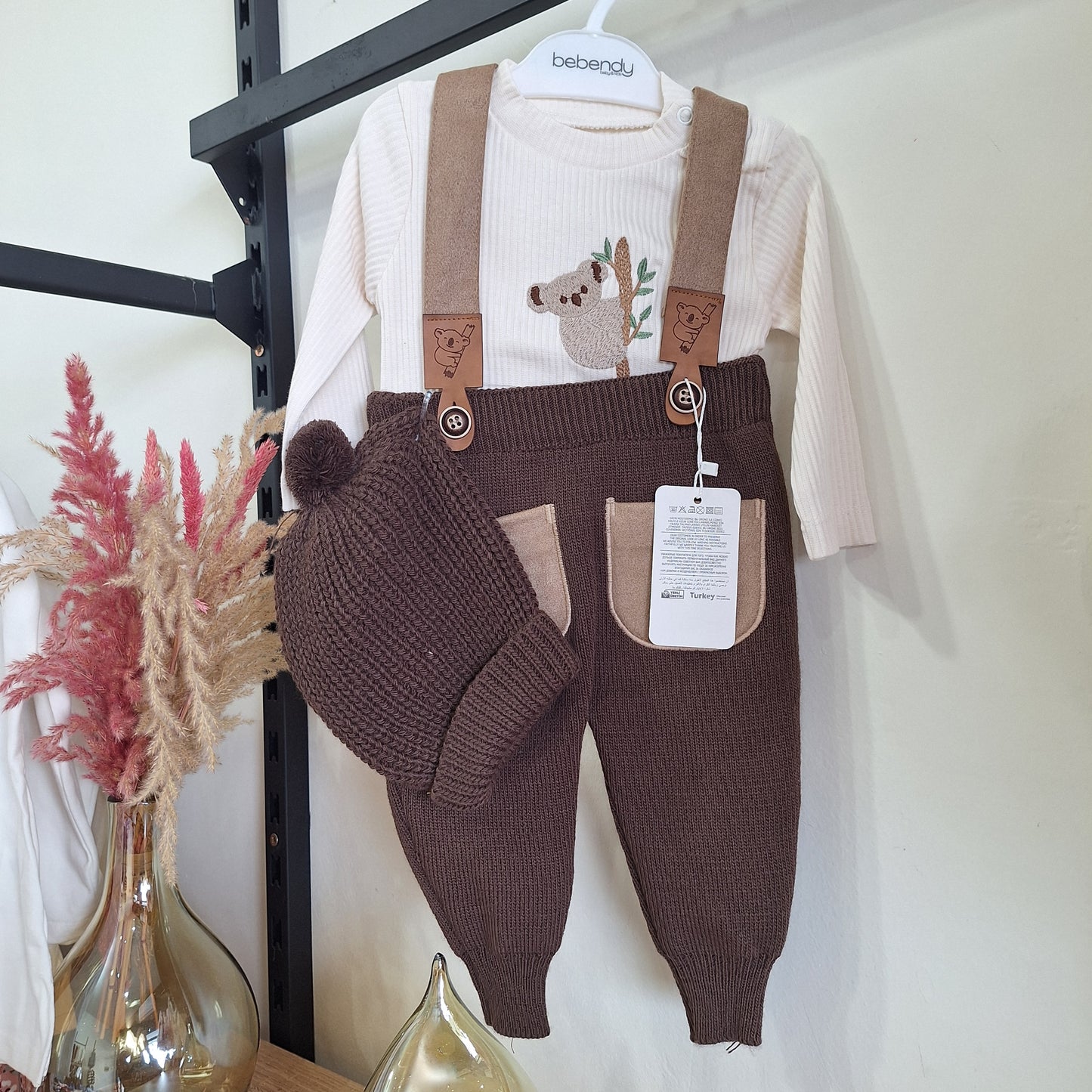 Baby koala jumpsuit set