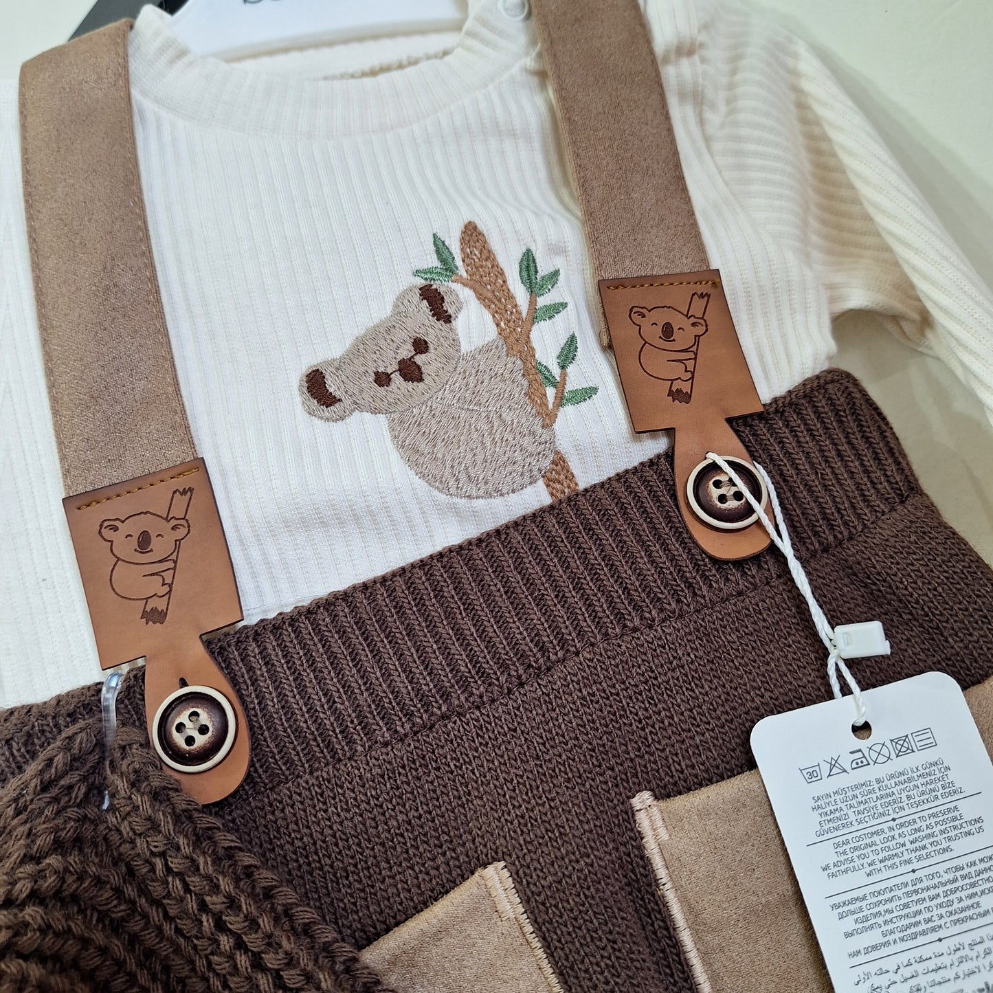 Baby koala jumpsuit set