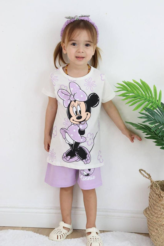 wolf- minnie purple- short set