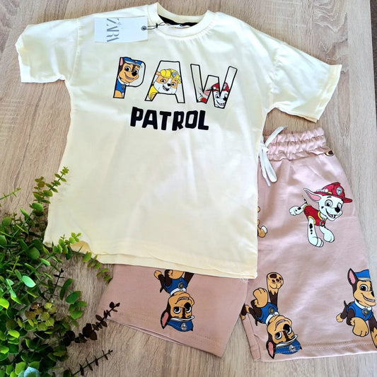 paw patrol short beige