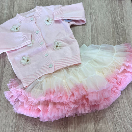 Tutu rabit  + wool top pink