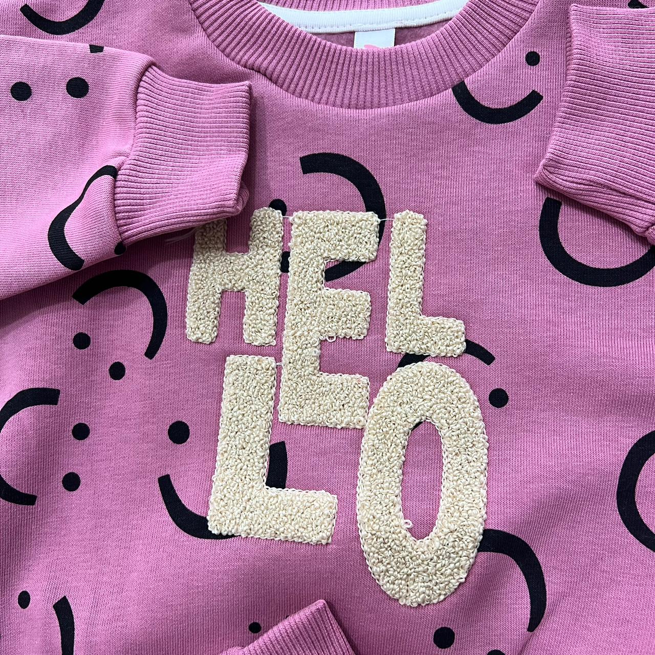 Hello  purple set - fleece inside