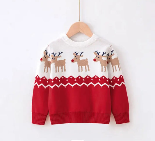 Red deer sweater