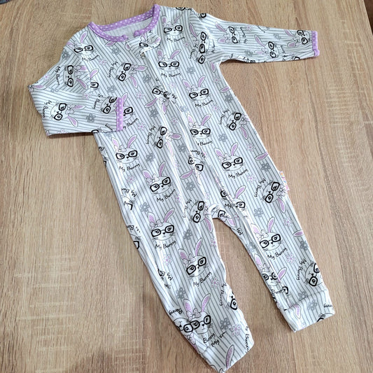 my bunny white  -cotton overall