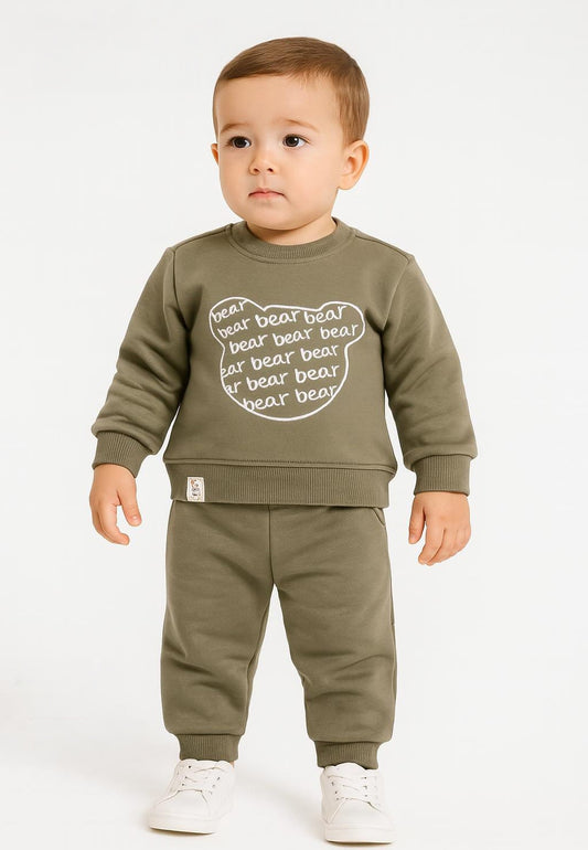 Bear green set -  fleece