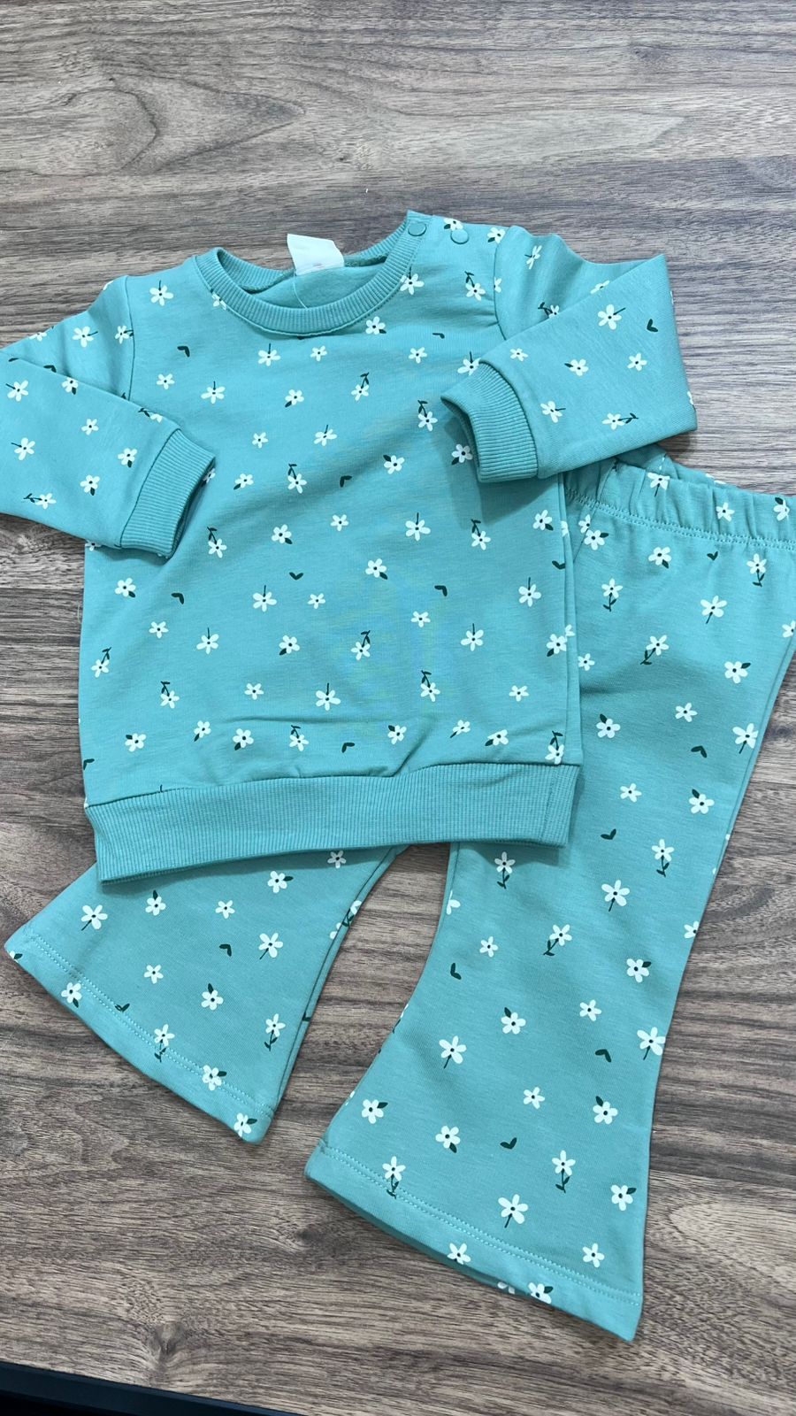 Flower  set  green / thick cotton