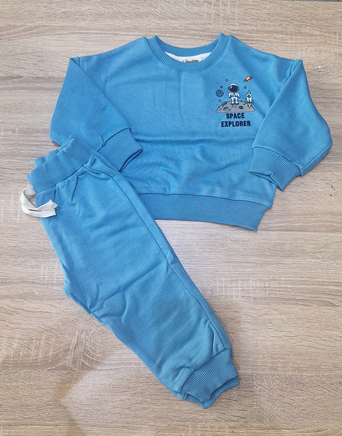 Cotton set blue space explorer _liliboom