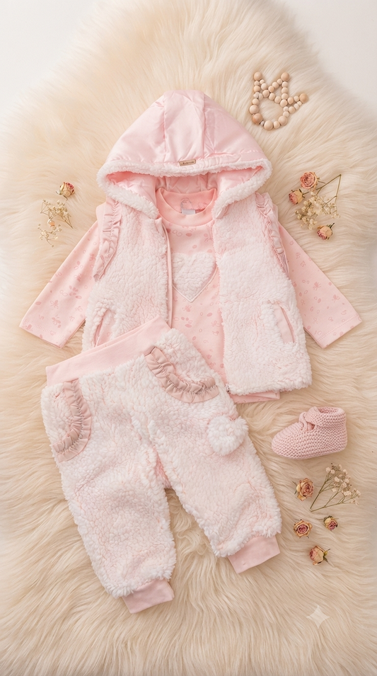 Heart wool set _Caramell