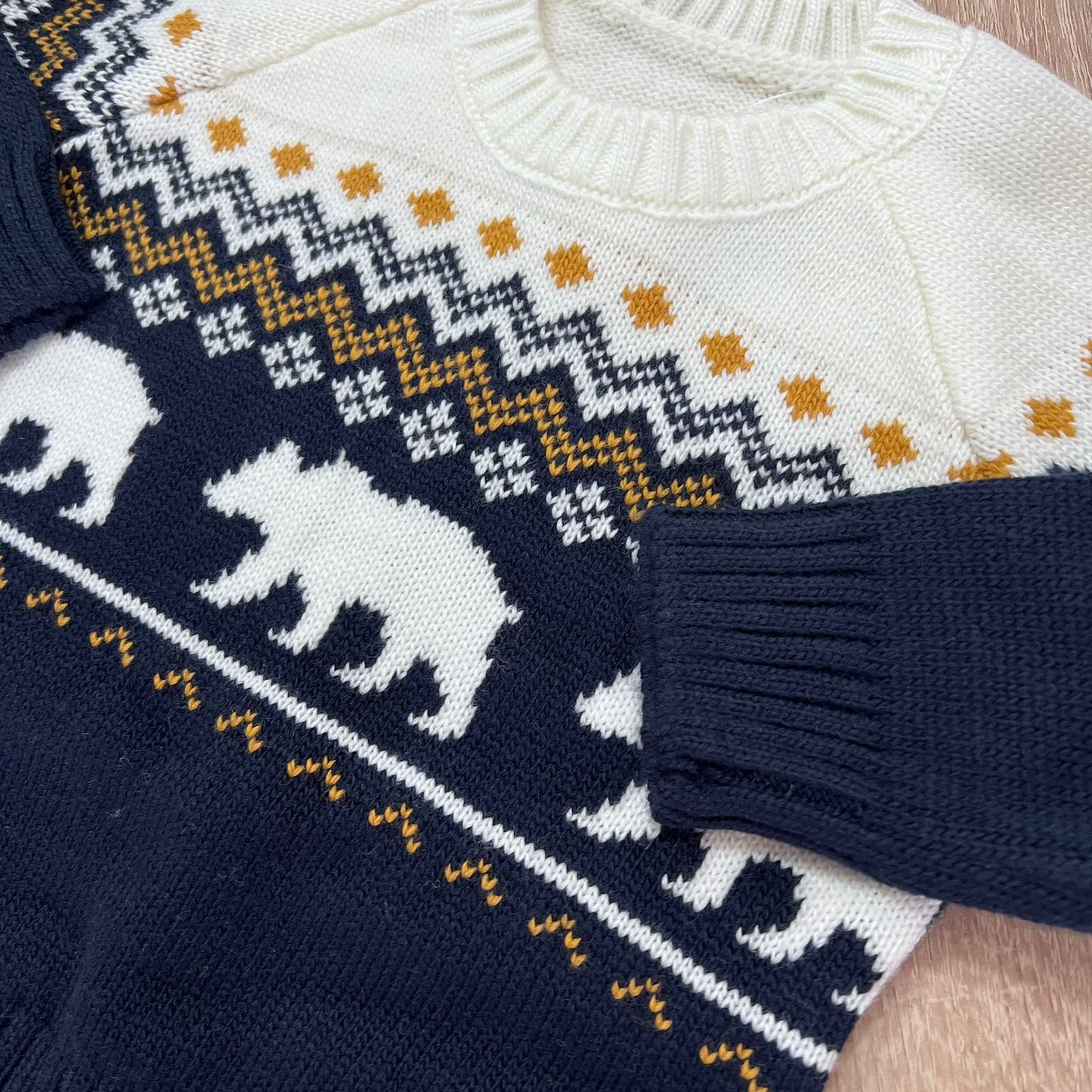 Navy baby first / wool sweater