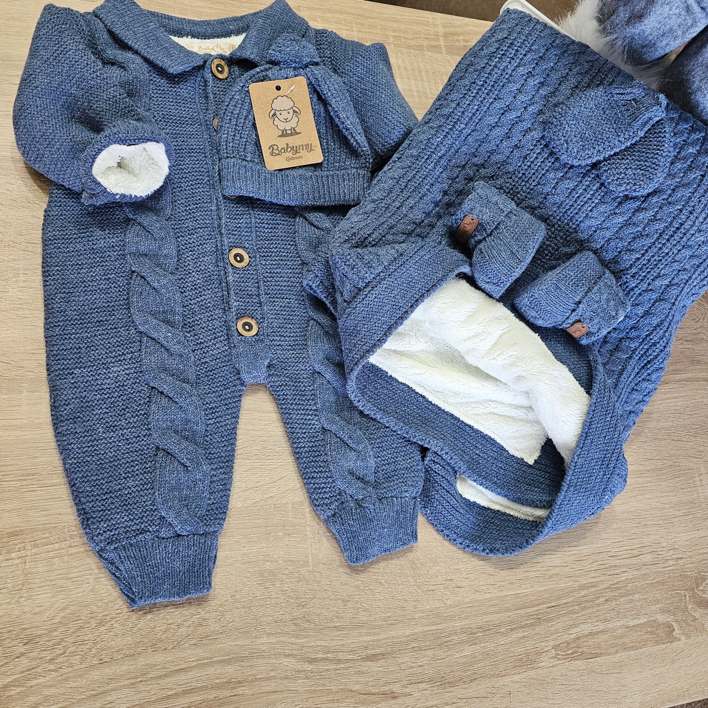 Fleece hospital set boys - 0-3 months