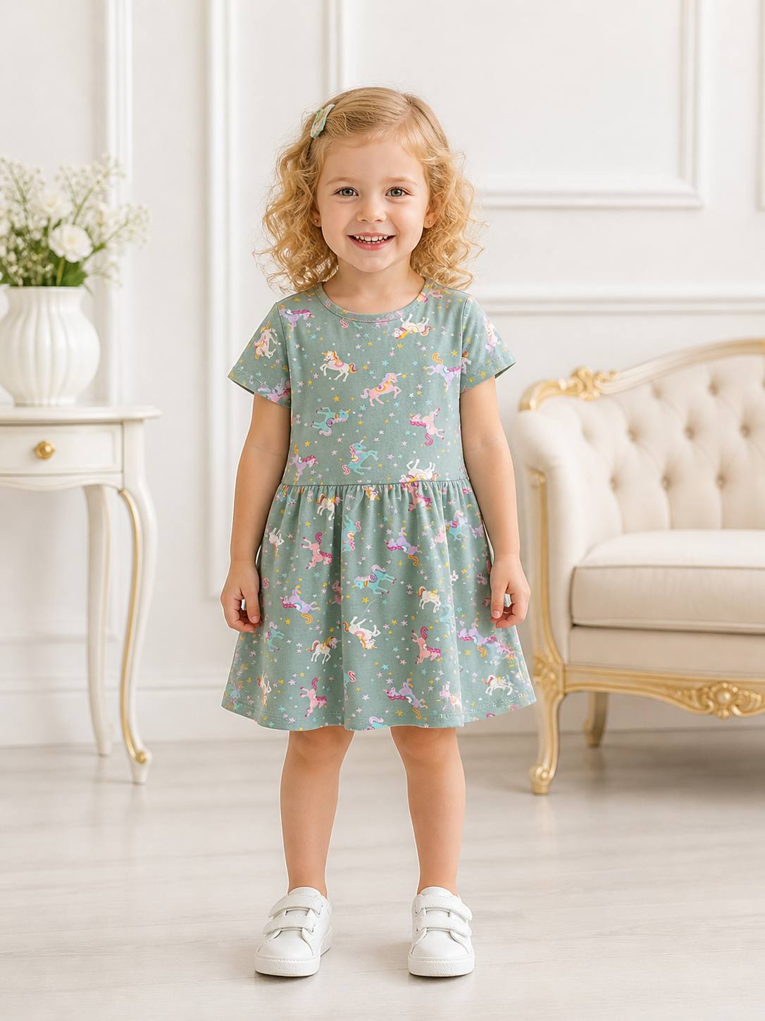 Unicorn green dress liliboom