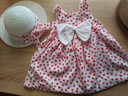 Red hearts dress