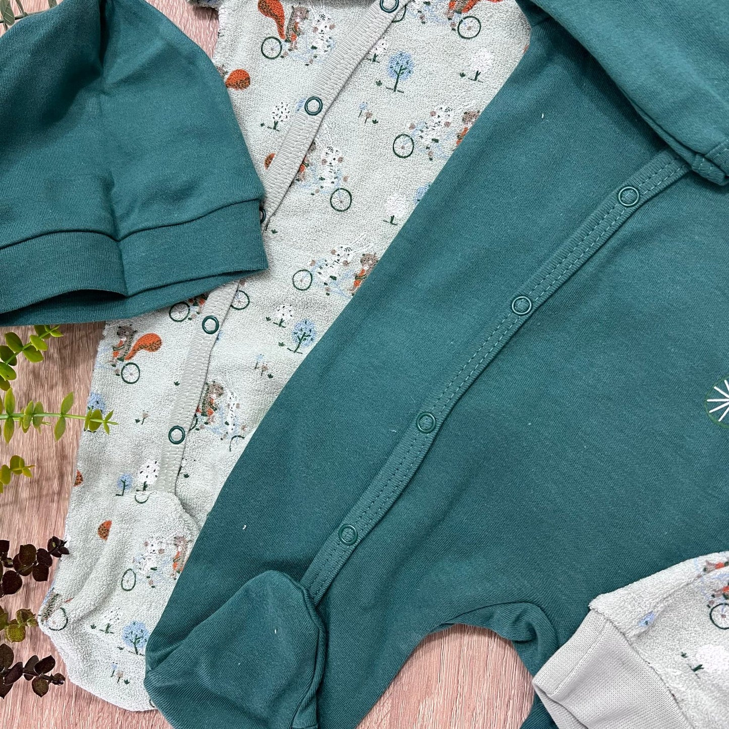 2 cotton overalls  green - high quality