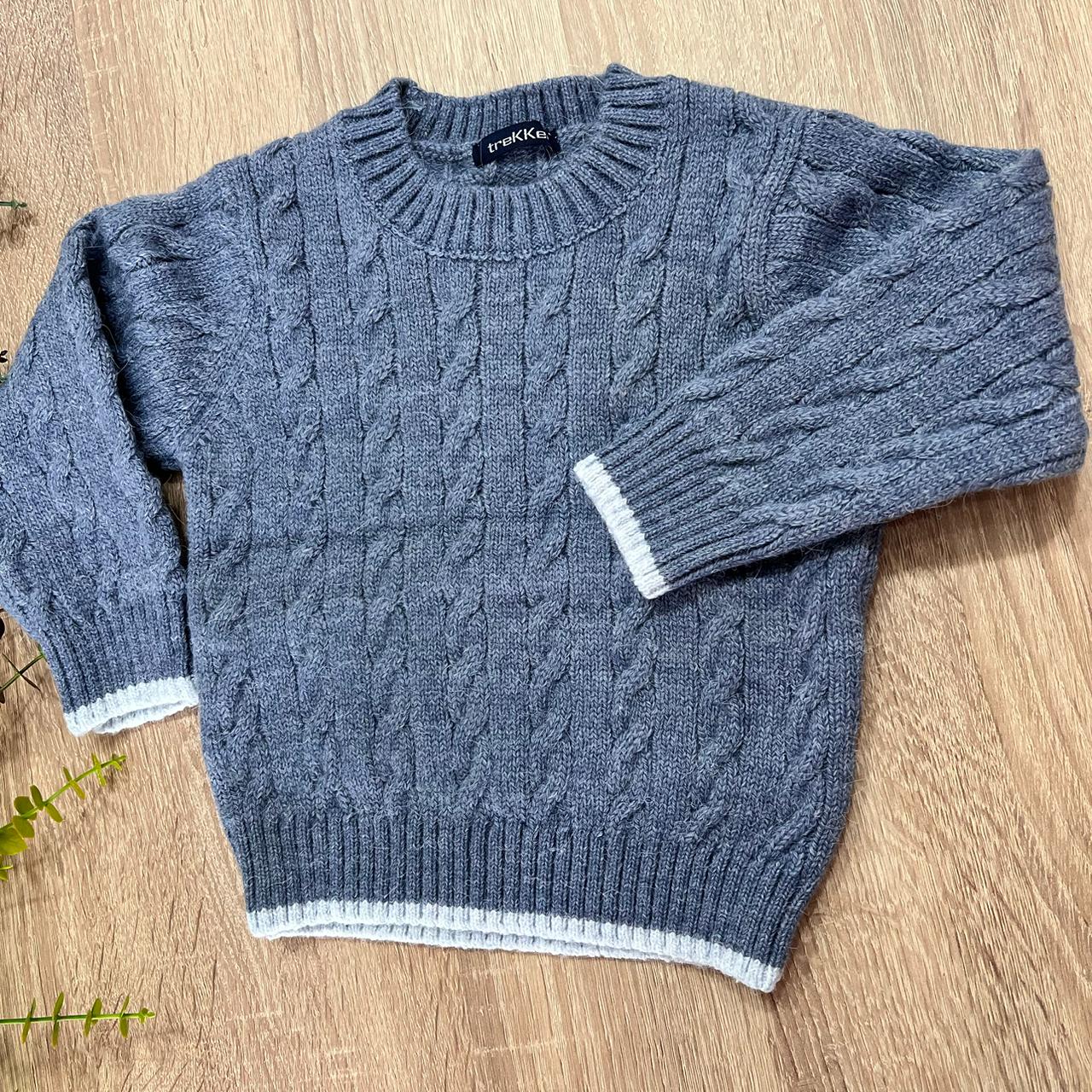 Blue and white  / wool sweater