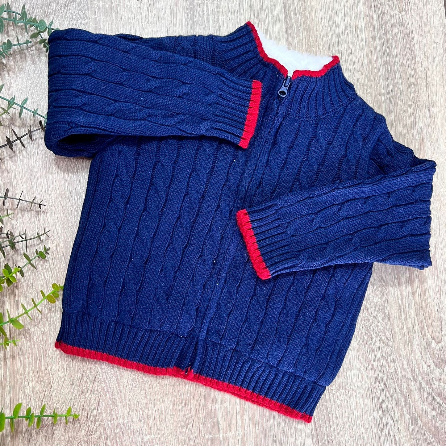 All navy red / wool sweater