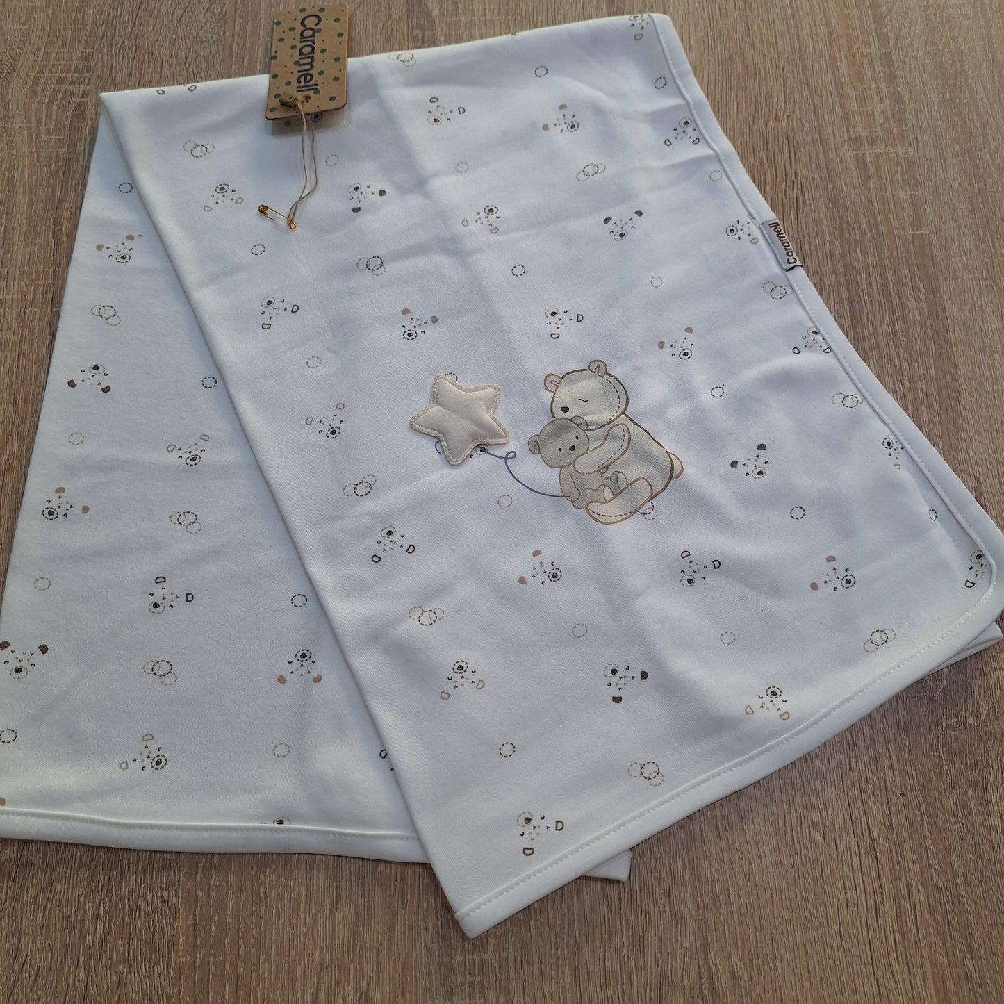 Blanket cotton bear&star caramell