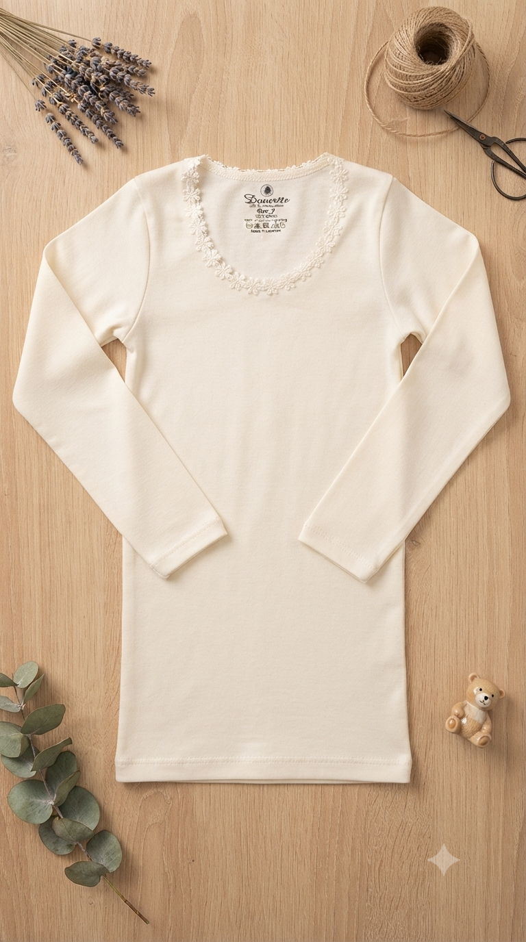 Flanelle cotton long sleeve- doucette girl