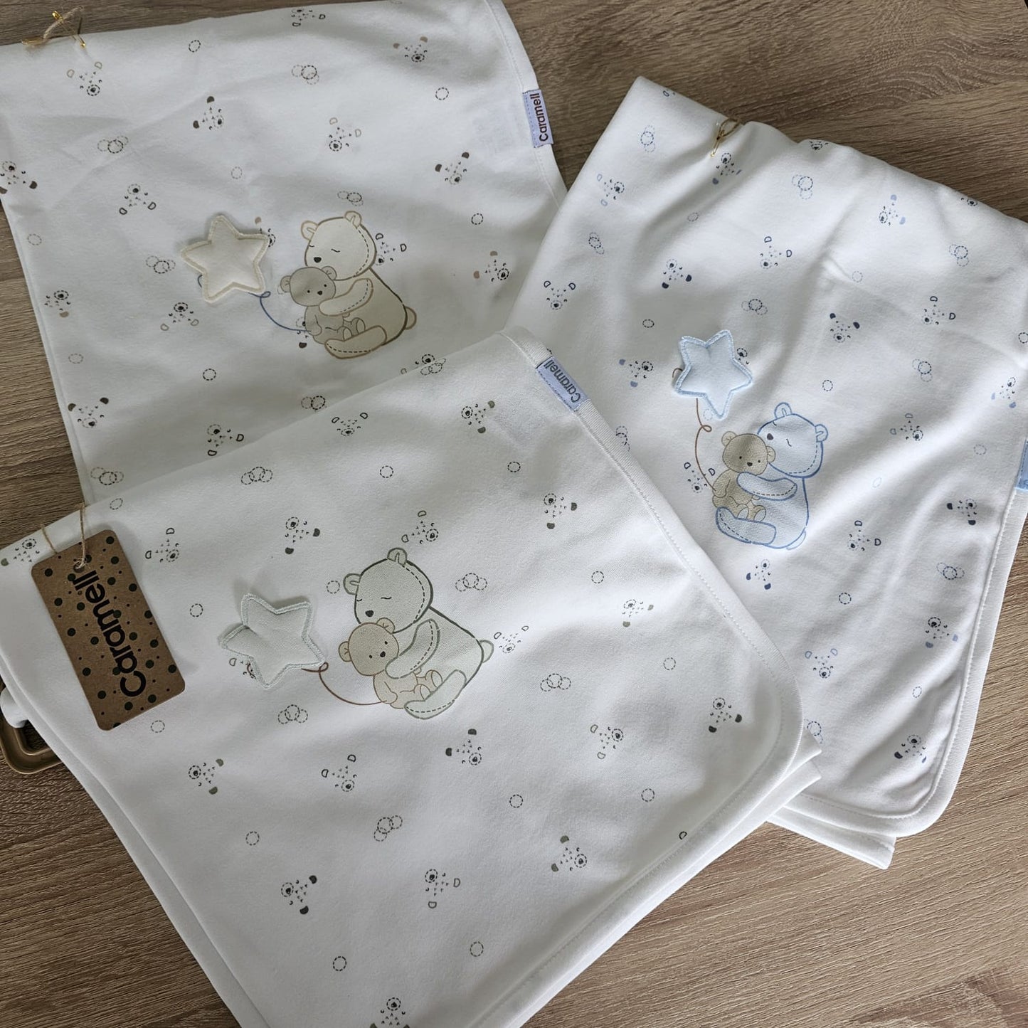Blanket cotton bear&star caramell