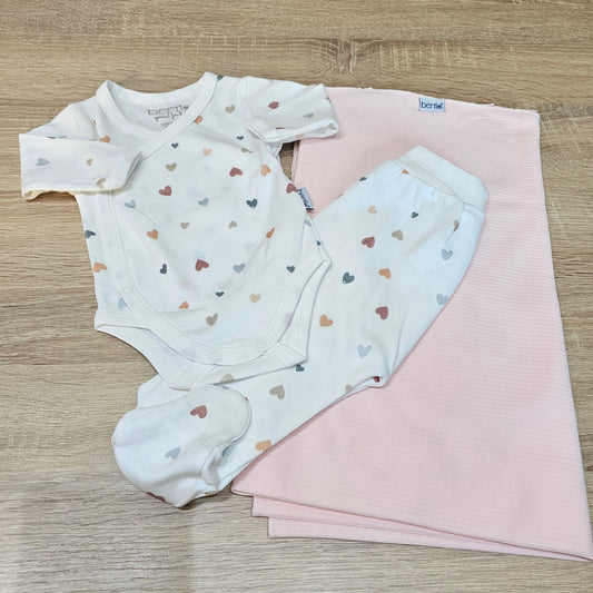 HEARTS -Body,pant & blanket Cotton