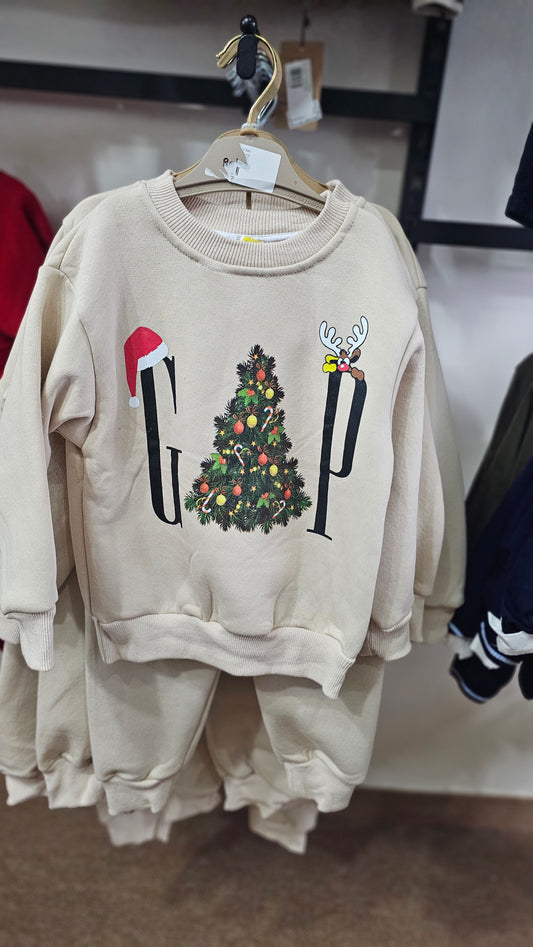Gap christmas  nude - fleece set