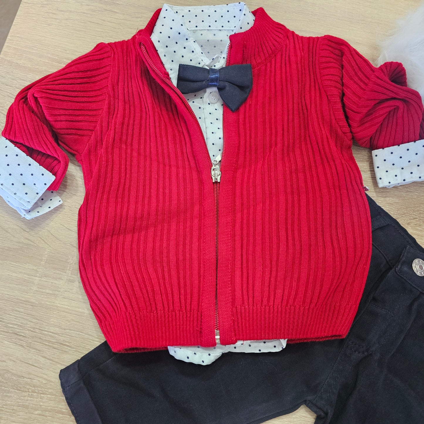 Classic set red & jeans