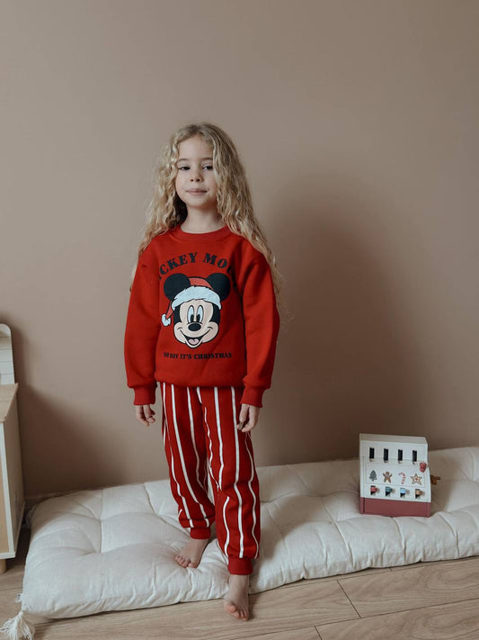 Mickey christmas red-  fleece set