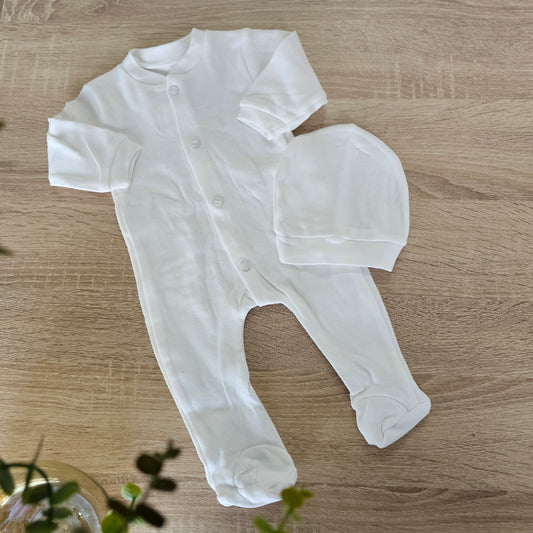 Classic white overall& hat
