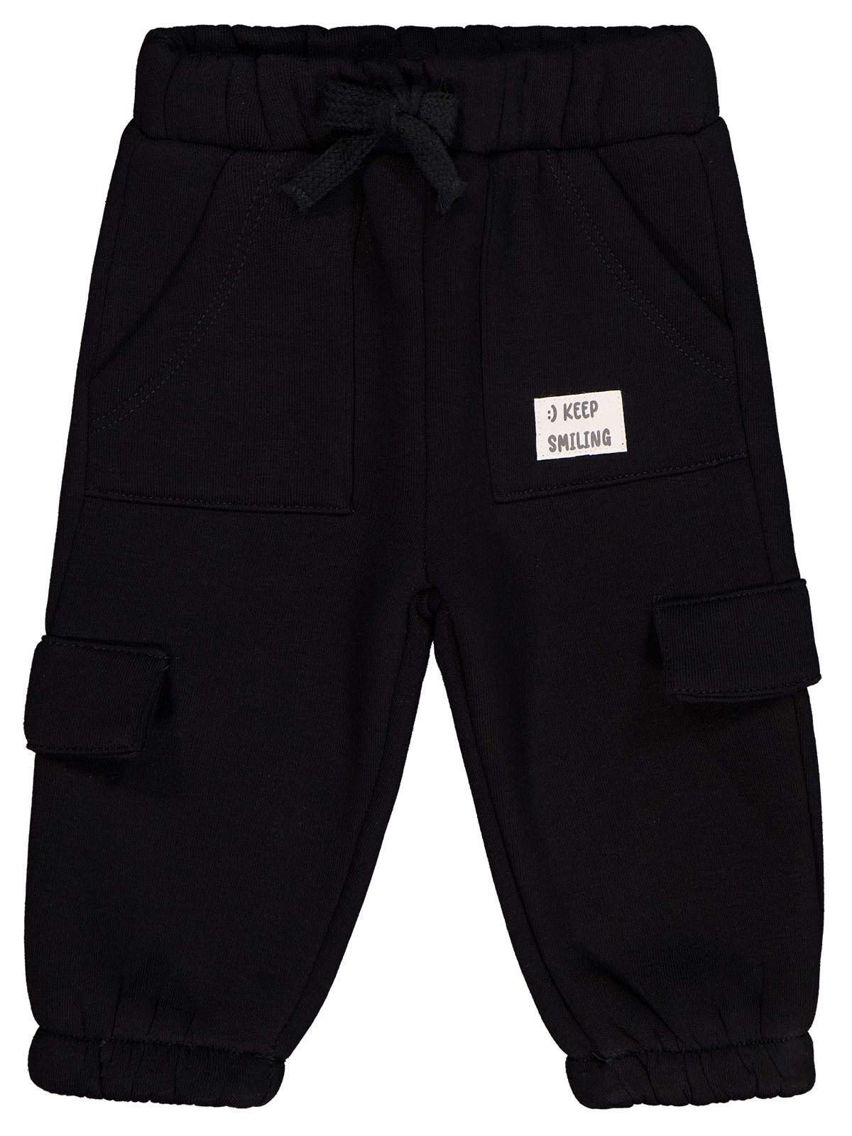 Sweatpant keep smiling  black - fleece
