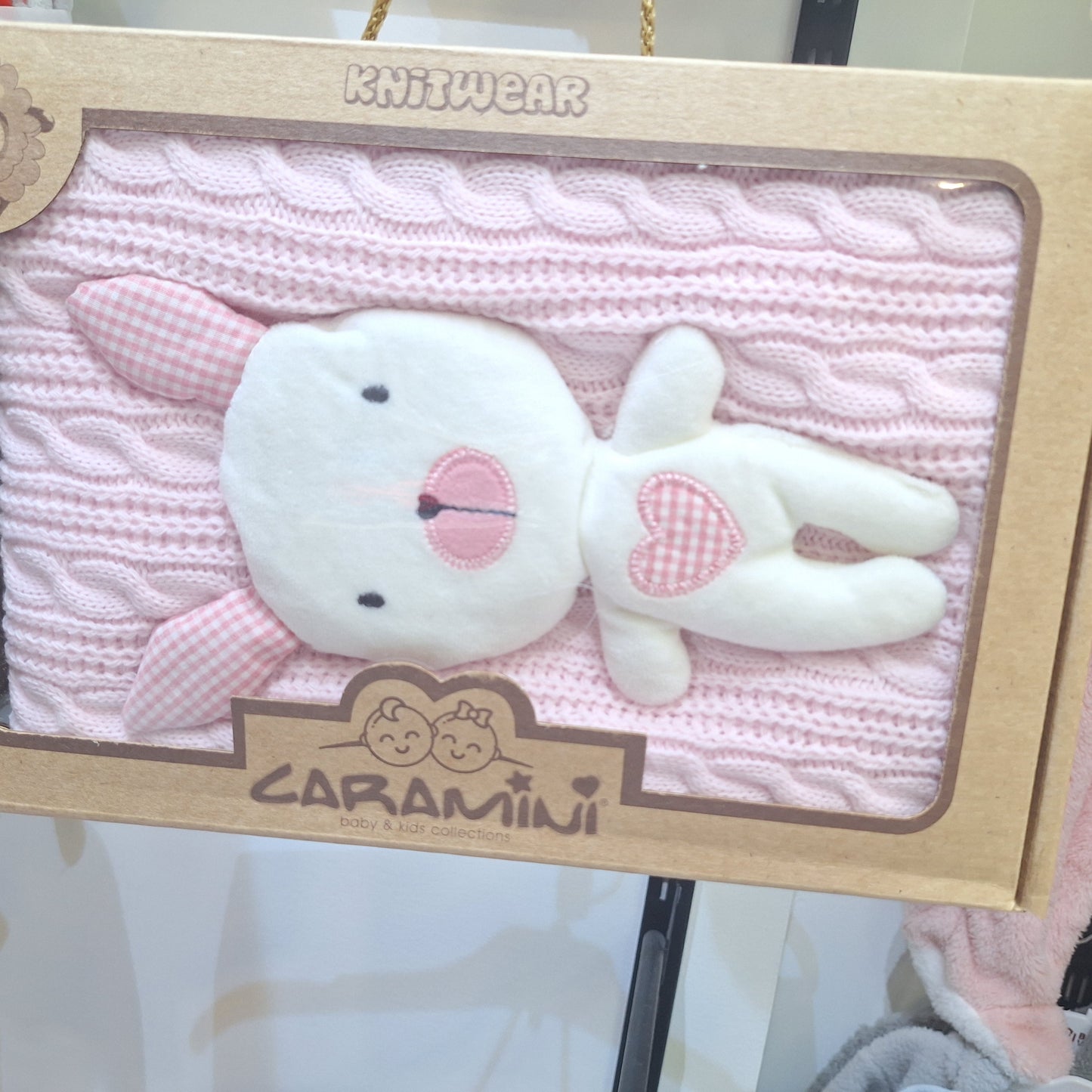 Triko Blancket - pink with teddy bear