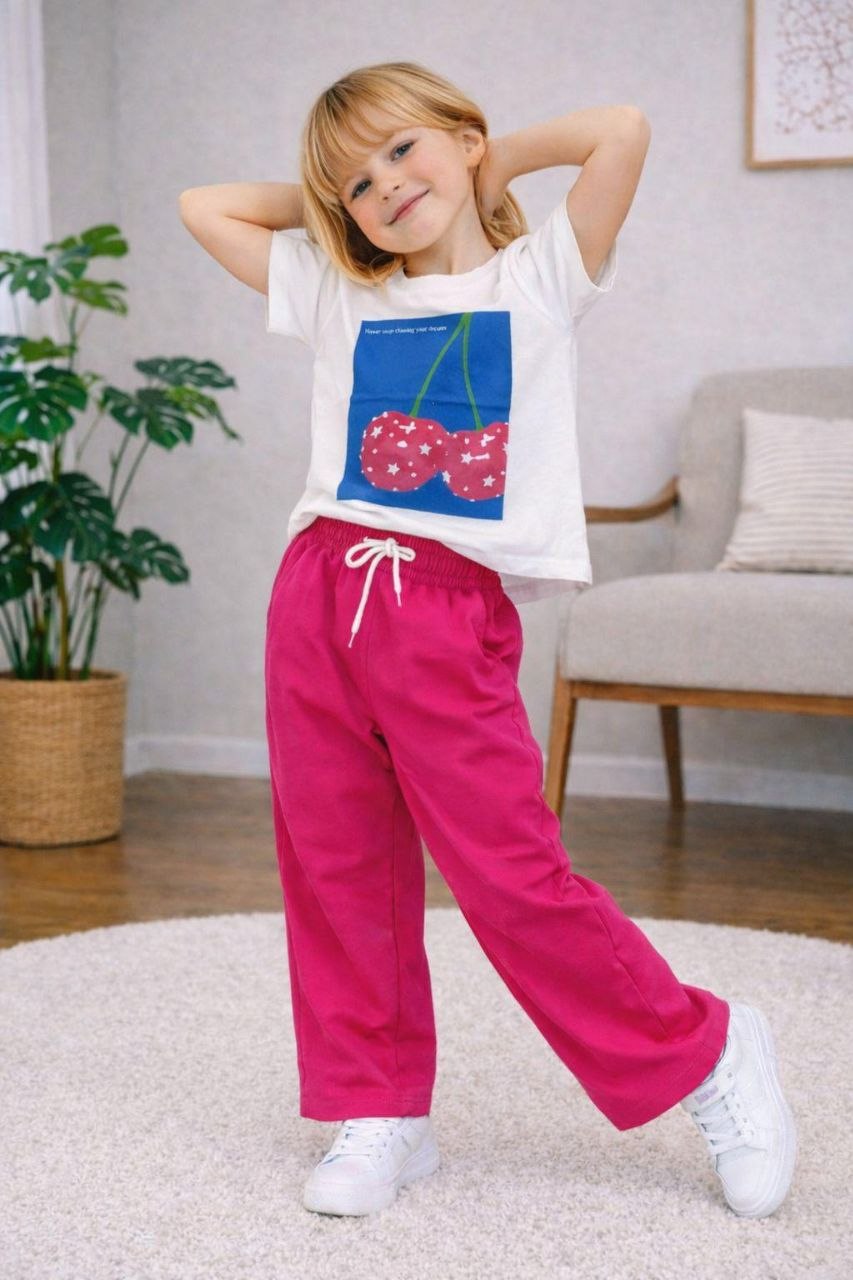 Flowery set - cotton pant & top