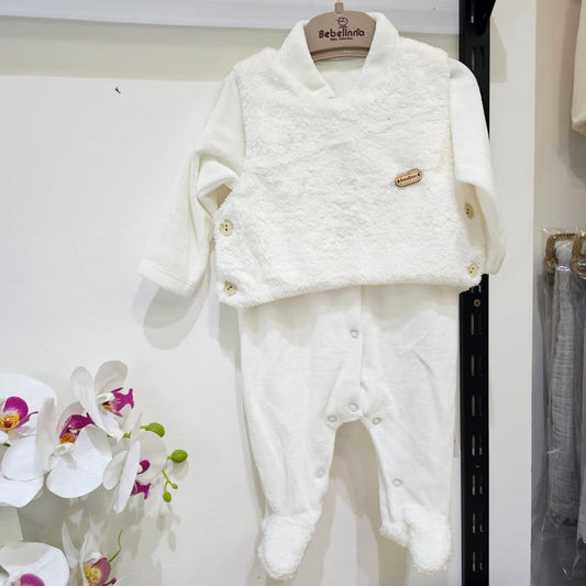 Glozy white- overall velvet