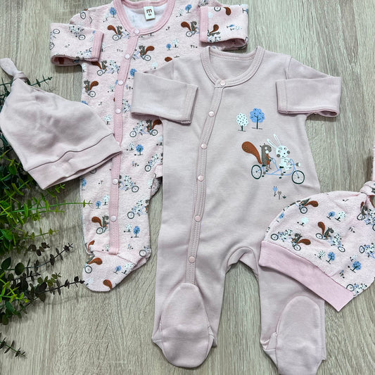 2 cotton overalls  pink - high quality