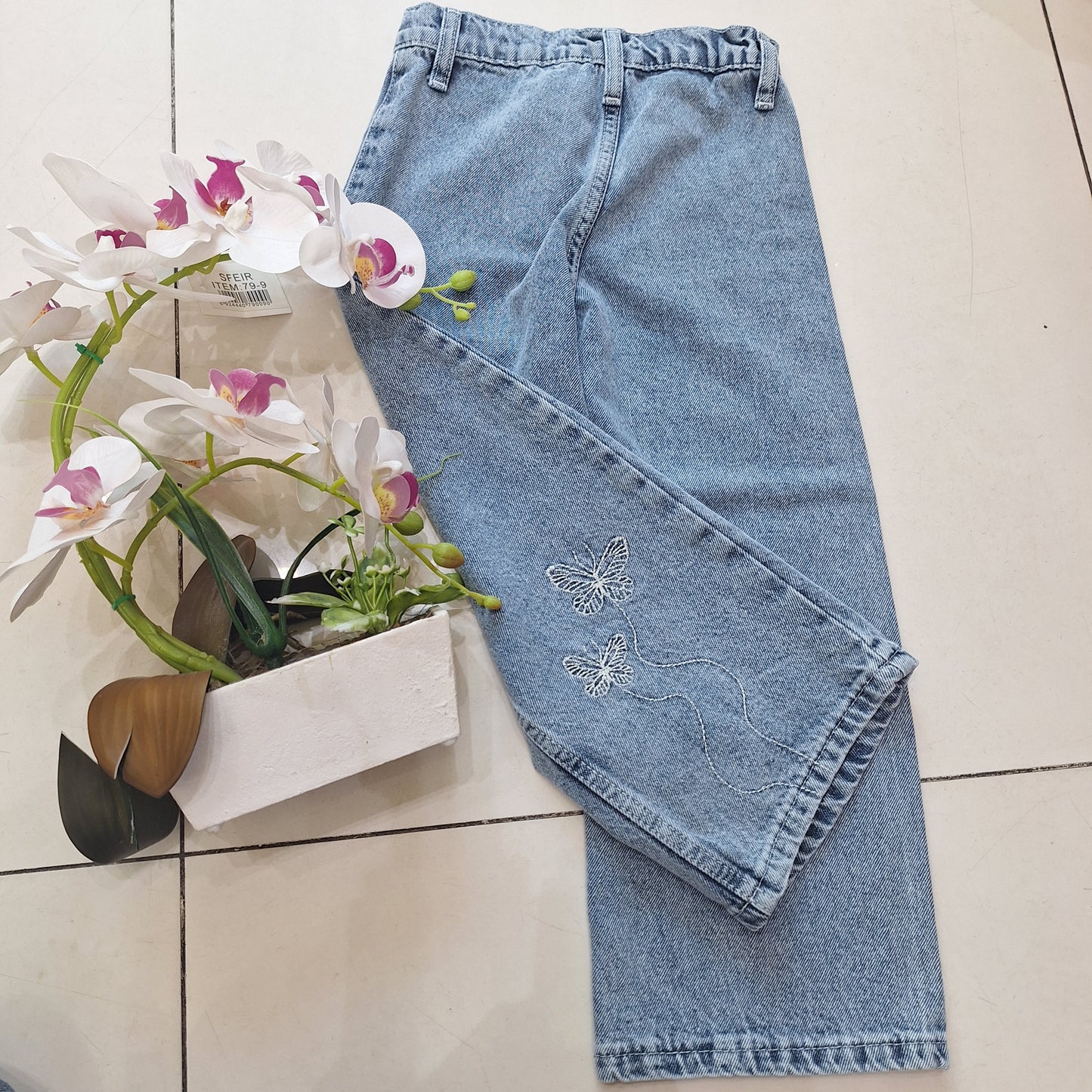Butterfly Denim Pant