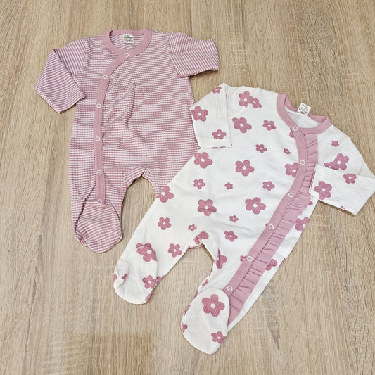 Flowers- pack of 2 cotton overalls