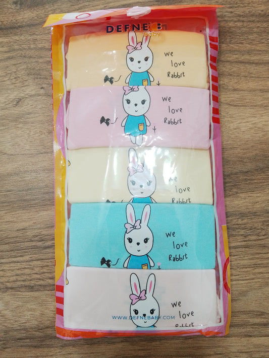 We love rabbit 5 per pack  - slip  cotton