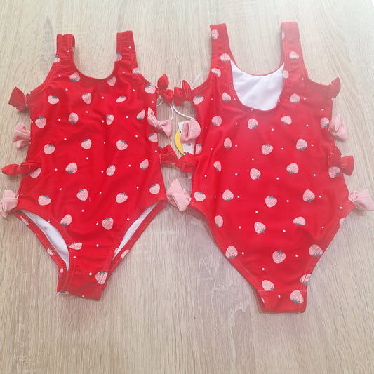 Swim suit strawberry red