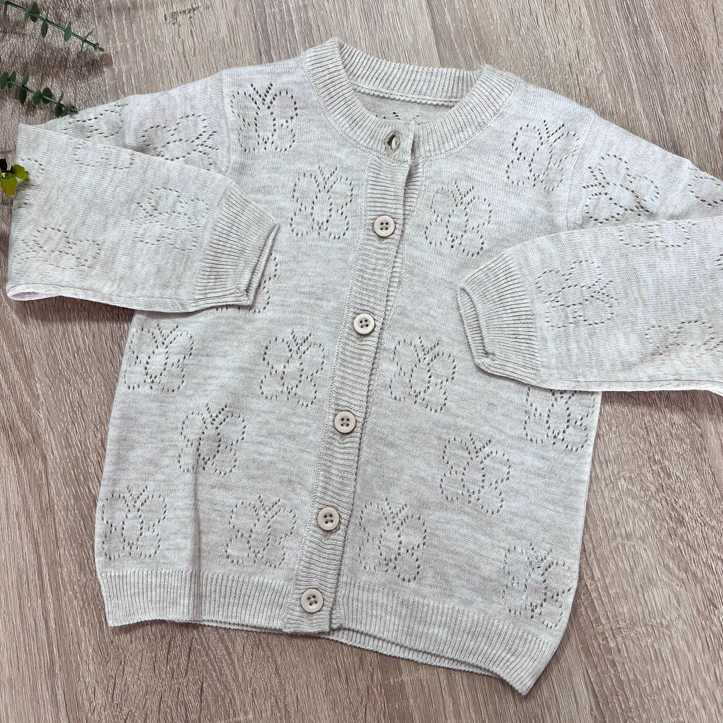 Beige butterfly / Wool sweater