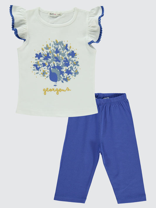 Bleu petrol flower set - civil