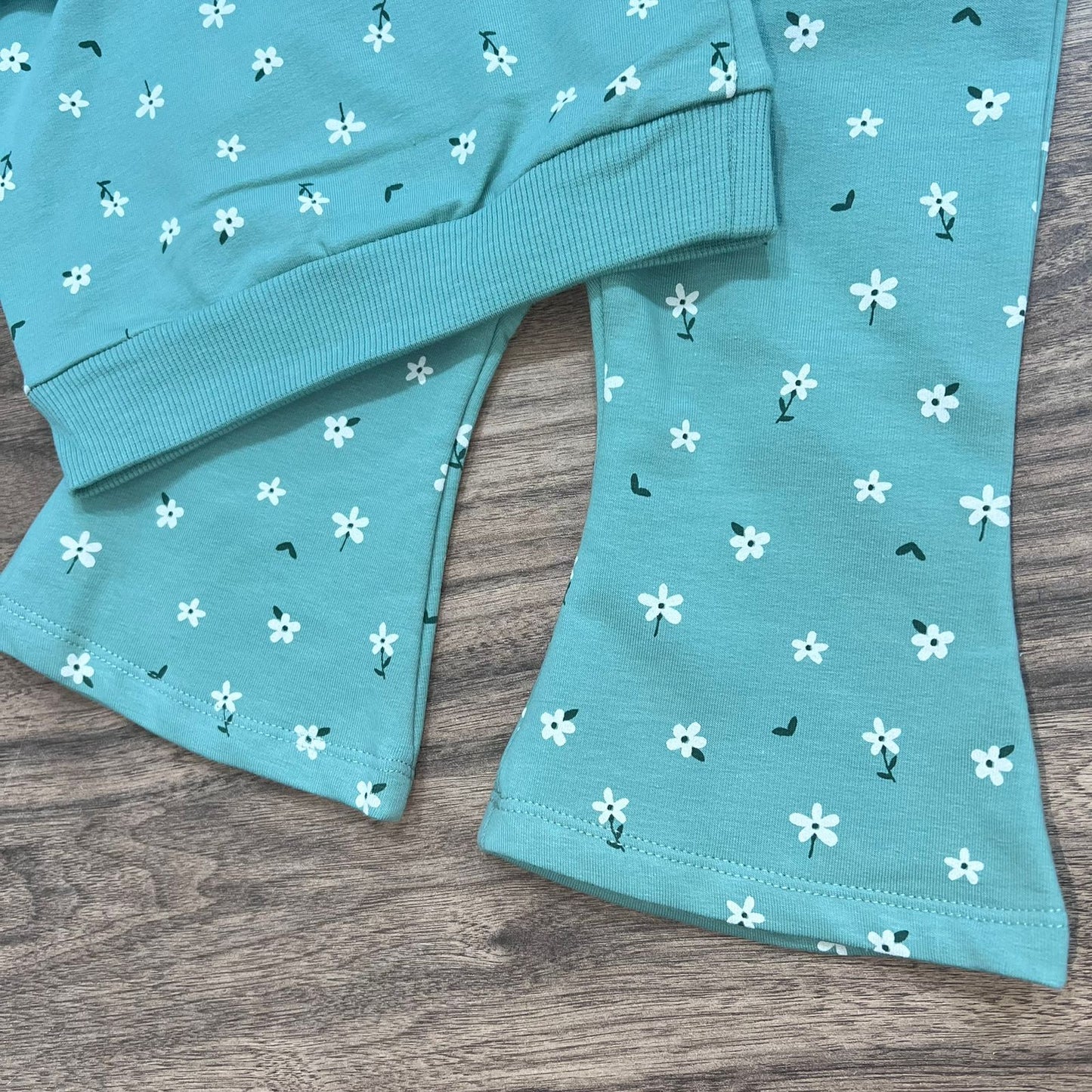 Flower  set  green / thick cotton