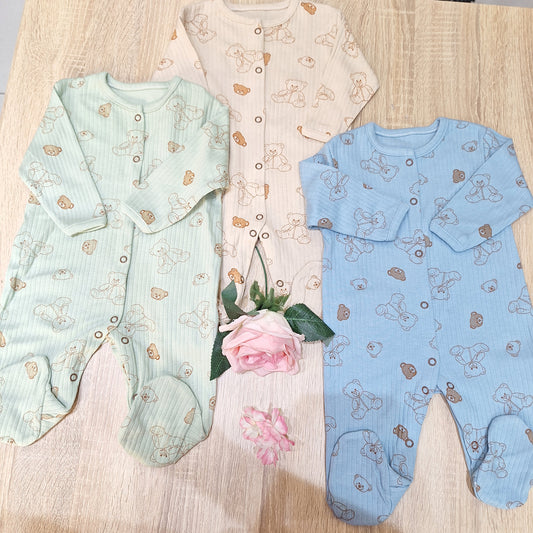 Bear-  pack 3 cotton overalls