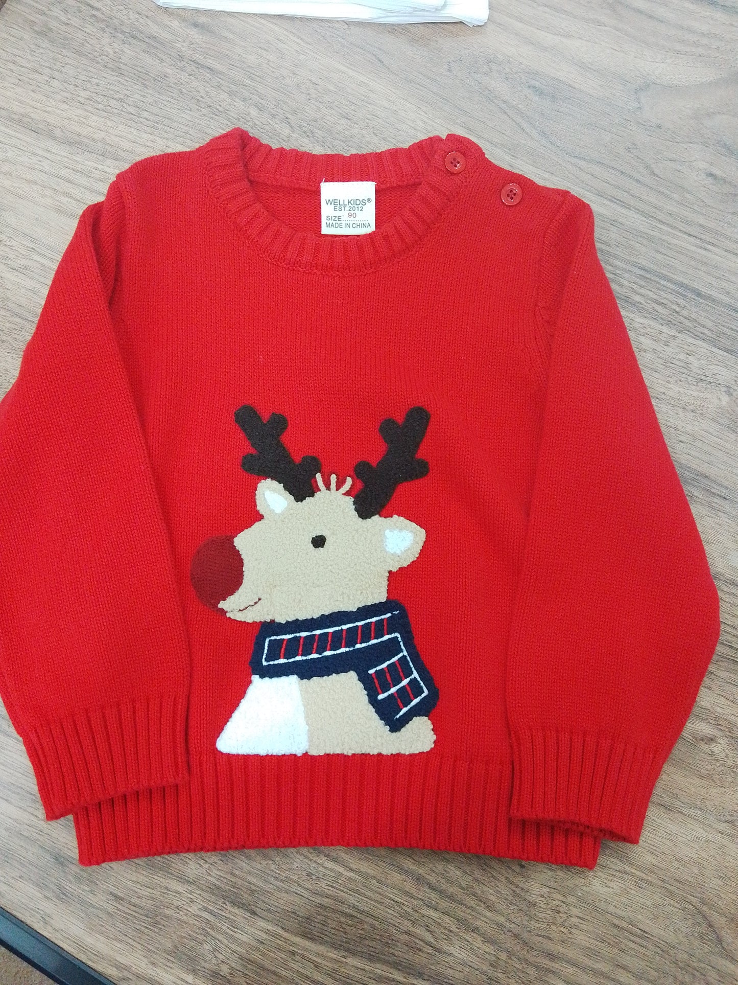 Deer  sweater red