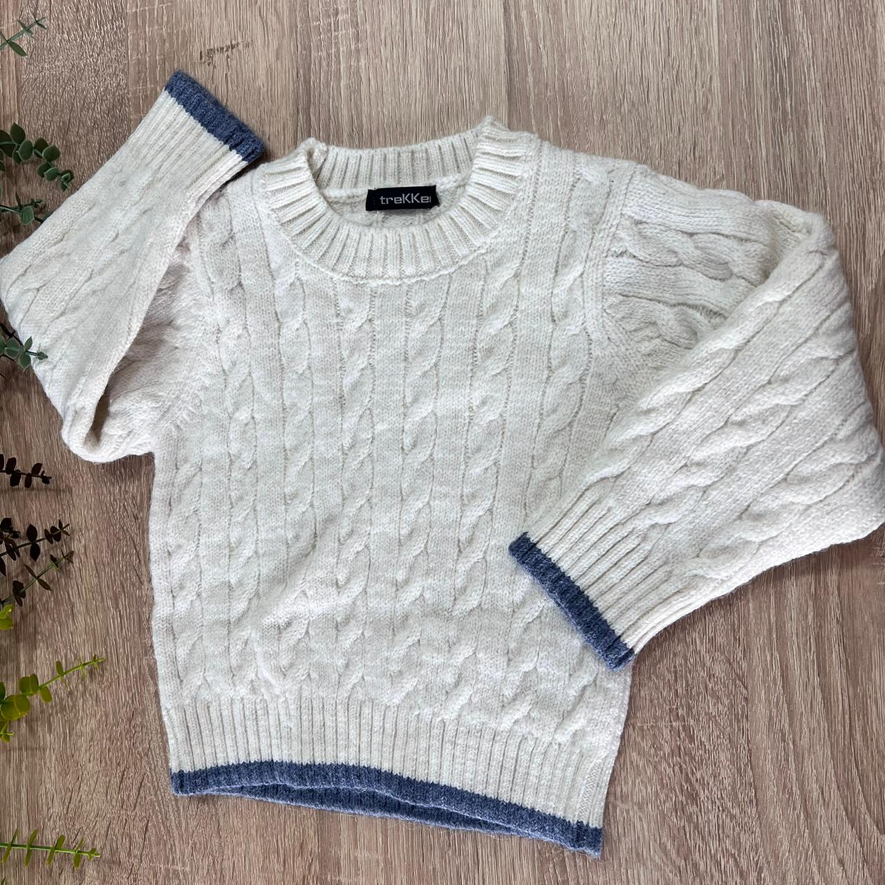 Blue and white  / wool sweater