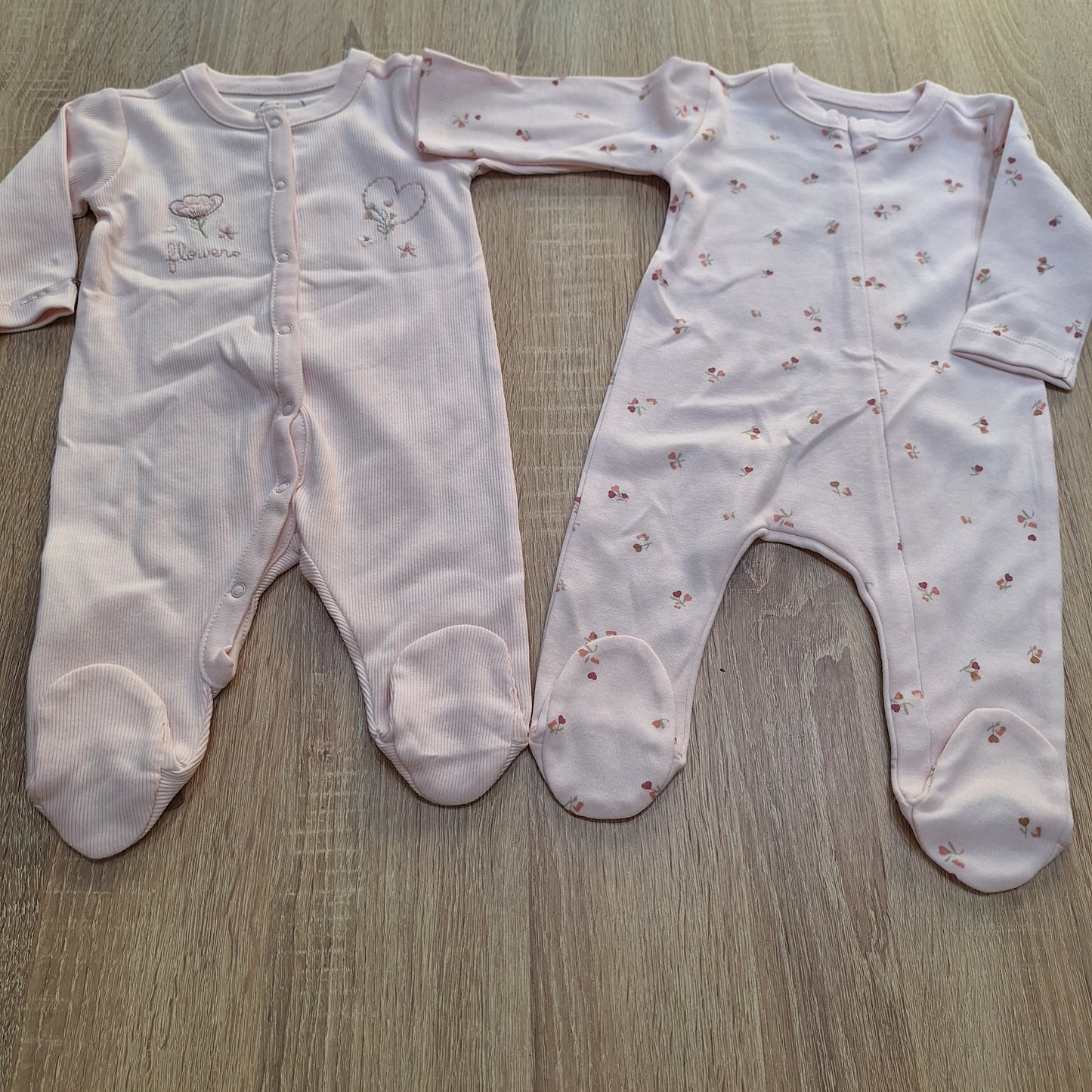 Pack of 2 overall heart's flowers Caramell